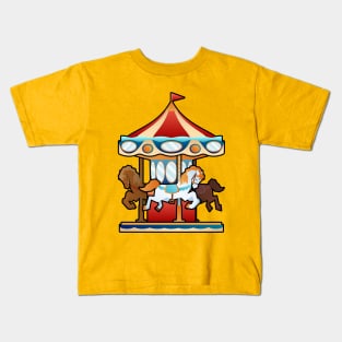 Cute Lil Carousel Kids T-Shirt